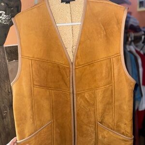 Men's Brown Shearling Vest